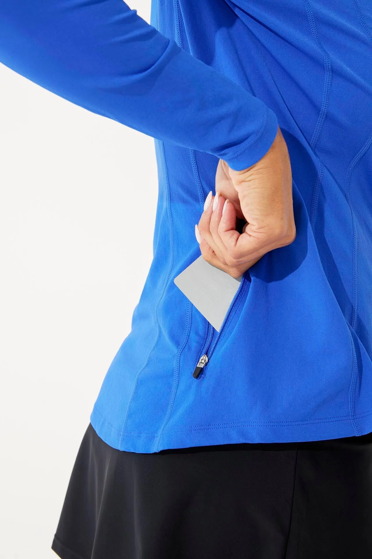 Women's Freestyle Long Sleeve Rash Guard  |  Baja Blue