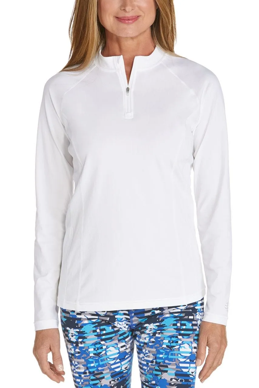 Women's Freestyle Long Sleeve Rash Guard  |  White
