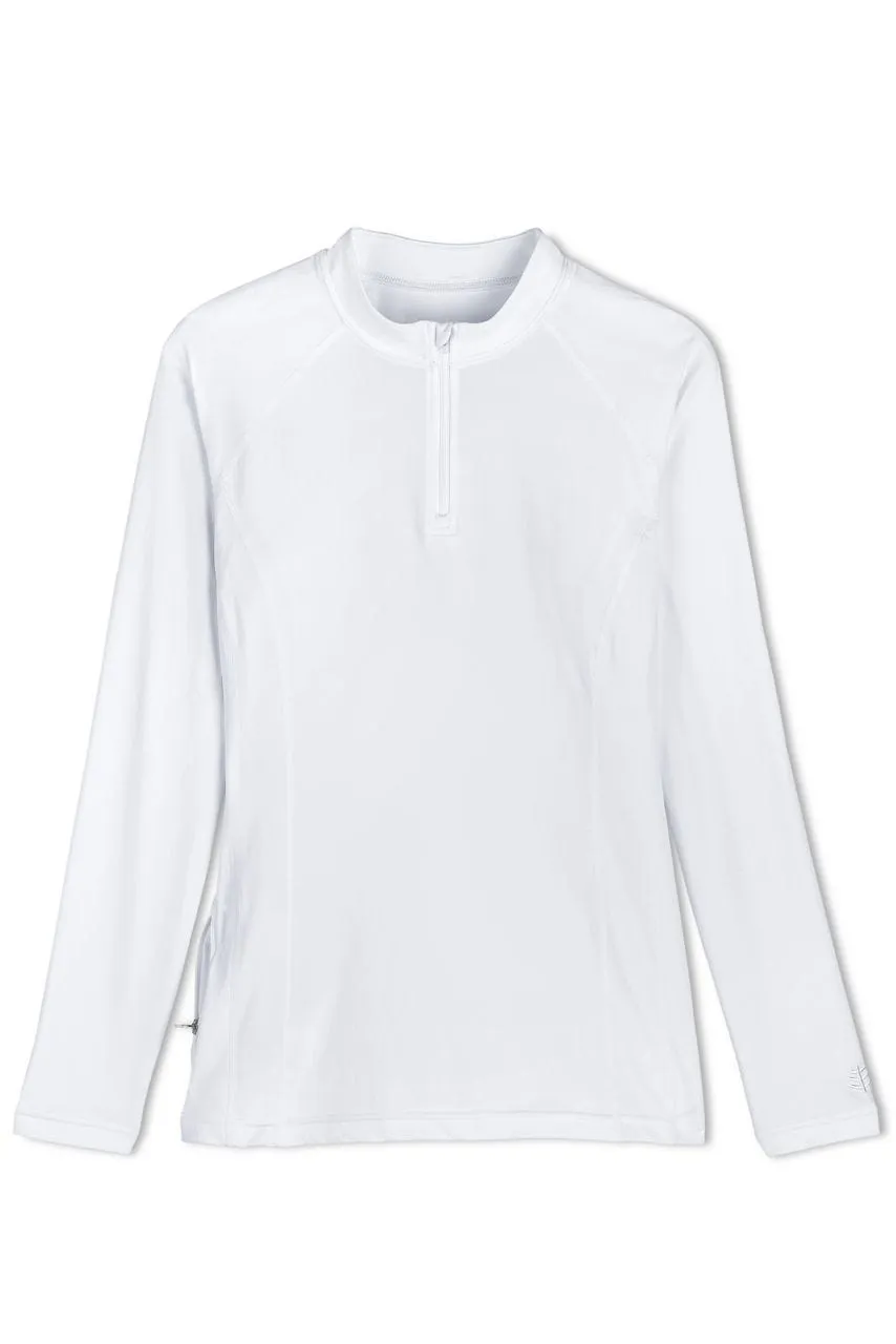 Women's Freestyle Long Sleeve Rash Guard  |  White
