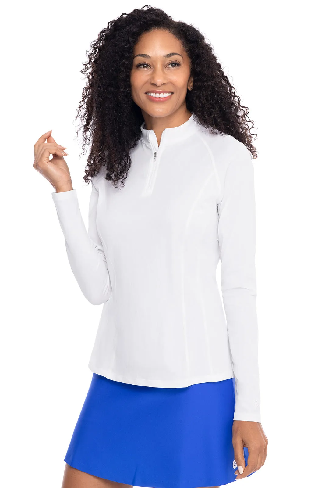 Women's Freestyle Long Sleeve Rash Guard  |  White