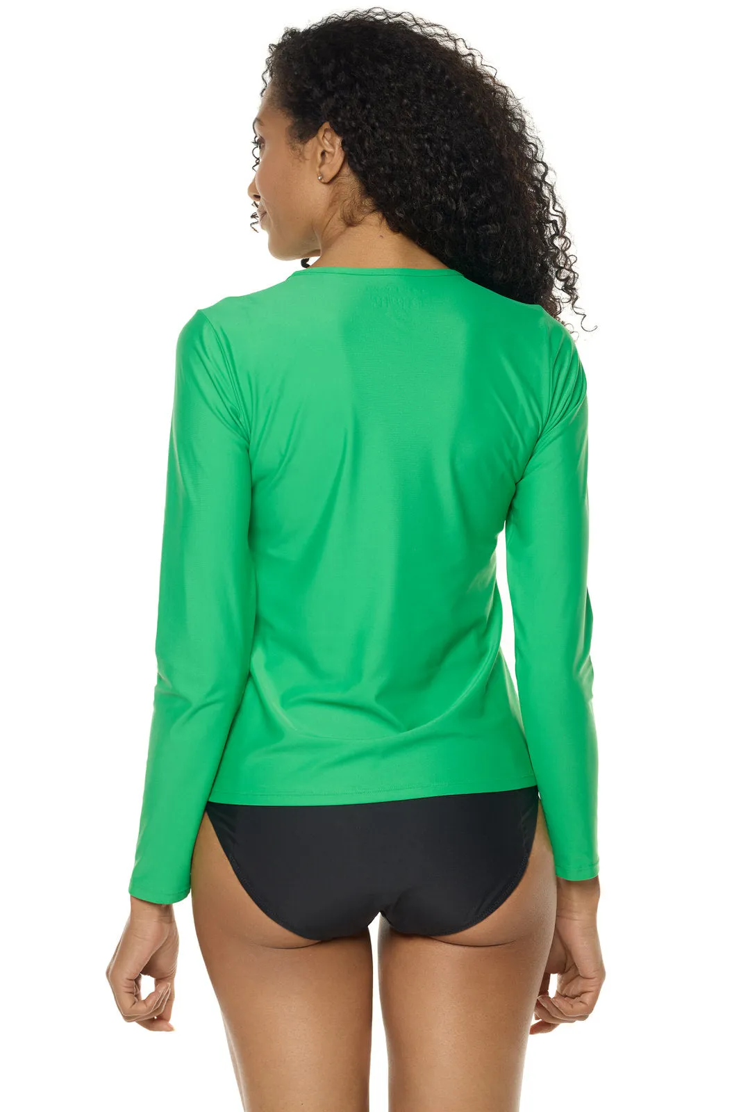 Women's Palmeto Long Sleeve Swim Shirt  |  Palm Green